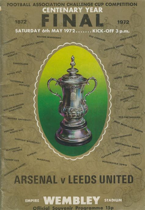 1972 fa cup final programme